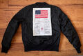 100%ORIG ALPHA INDUSTRIES BOMBER JACKE GR.L SLIM FIT USA FLAGGE SCHWARZ WENDBAR