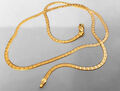 925 ECHT SILBER, Gold pl.*** Collier Schlangenkette  flach vergoldet 42-45-50 cm