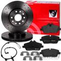 BREMBO gelochte BREMSSCHEIBEN+BELÄGE VORNE passend für MINI R55 R56 R57 R58 R59