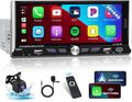 6.9 Zoll Android 13.0 Autoradio 1 Din Mit Carplay 2G+64G GPS Navi FM RDS +Kamera