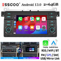 Android13 Carplay 2+64G Autoradio Für BMW 3er E46 M3 Rover 75 MGZT GPS NAVI WIFI