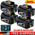 4X Original 18V 6Ah 9Ah 12Ah Akku Für Makita BL1850 BL1830 BL1860B + Led Anzeige