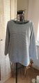 Damen T-Shirt Pulli Oberteil Grau mit Fledermausärmeln Gr. 40 / 42 / L/ XL Neu 