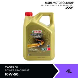 Castrol Power 1 Racing 4T 10W-50 Motorradöl 10W-50 JASO MA-2 API SN 4 Liter