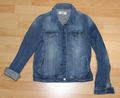 Original MANGO Damen Stretch Jeansjacke Gr. S Blau Premium Denim Jeans Jacke