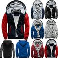 Herren Winterjacke Gefüttert Fleecejacke Kapuzen Sweatjacke Hoodie Sweatshirts