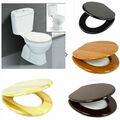 18" MDF UNIVERSAL BAD WC TOILETTE mit C SITZ EINFACHE PASSFORM MIT ARMATUREN HOLZ NEU