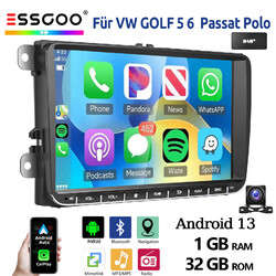 Android 13 32G +KAM Carplay DAB+ Autoradio Für VW Golf 5 Rabbit T5 GPS BT FM RDS