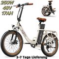 NEW E-Bike,20Zoll Faltbares E-Bike 250W48V17Ah E-Faltrad Pendlerfahrrad ONESPORT