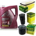 MANN-FILTER Inspektionspaket 5L MANNOL Energy Combi LL 5W-30 für Toyota Yaris