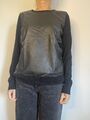 DKNY Pullover aus Wolle und Leder Gr. L