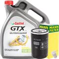 MANN ÖLFILTER + 5 LITER 10W-40 MOTORÖL CASTROL GTX 10W40 ÖL A3 B4 501.01 505.00