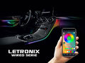 LETRONIX RGB LED Ambientebeleuchtung 4er Set 6 Meter mit Bluetooth App Steuerung