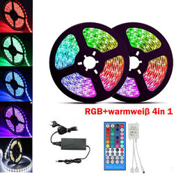 12V LED RGB RGBW Stripe 5050 Streifen Leiste Lichtband Kette 44key IR Controller