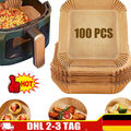 100Stück Backpapier für 6-8L Friteuse Heißluftfritteuse Grill Backofen Air fryer