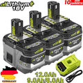 9.0AH 12,0Ah 18V Original Akku für RYOBI One Plus Lithium RB18L50 P108/Ladegerät