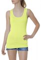 Caspar SRT006 Damen Basic Top Longtop Tank Top Stretch unifarben 