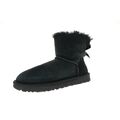 UGG Mini Bailey Bow II Stiefeletten Boots Leder Schwarz Damen Schuhe Gr. 39