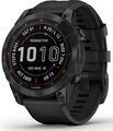 Garmin Fenix 7X 51 mm schiefergrau am Silikonarmband schwarz [Wi-Fi, Sapphire So