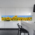 Spritzschutz Küche Küchenrückwand Küchenspiegel Aluverbund Sonnenblumen - 0206