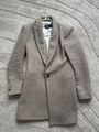 Zara Mantel Trenchcoat Beige Braun Damen Mode Gr. S Winter Schulterpolster