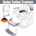 Toilettentrainer Kinder Toilettensitz mit Treppe Kissengriff WC Sitz Klappbar DE