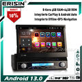 Android 13 Autoradio 1 DIN Autoradio SatNav GPS CarPlay BT5.0 SWC CD Wifi 4G DVR