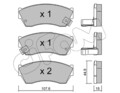 CIFAM Bremsbelagsatz Scheibenbremse 822-168-0 für SUZUKI SWIFT 2 EA MA AH AJ EE