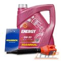 MANNOL 4 L LITER ENERGY 5W-30 MOTOR-ÖL MOTOREN-ÖL + ÖLWECHSELANHÄNGER + TICHTER