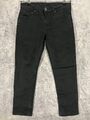 Levis 511 Herren Jeans 30 x 30 Schwarz Denim Baumwolle Slim Fit Zip Stretch Black Label