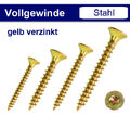 Spanplattenschrauben Vollgewinde Ø 3,0-6,0mm TORX gelb verzinkt - Holzschrauben