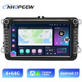 8Core 4+64G 8"Android 13 Carplay Autoradio GPS Navi für VW Caddy EOS Golf Passat