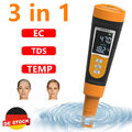 3-in-1 LCD TDS EC TEMP Meter Messgerät Digital Tester Wassertest 0°C - 60°C DHL