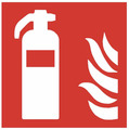 Aufkleber Feuerlöscher Symbol Schild Brandschutzzeichen 30 x 30cm Folie ISO 7010