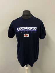 Vintage Sardinien Herren T-Shirt Gr. XL kurzarm Shirt Logo Basic Oberteil Q937