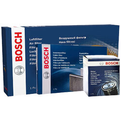 BOSCH Inspektionspaket Ölfilter Luftfilter Innenraumfilter für Opel Astra G CC