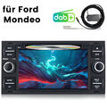 Für Ford Focus Mondeo Fiesta Transit Doppel Din Autoradio Bluetooth GPS DVD DAB+