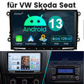 Für VW Skoda Seat CARPLAY Android 13 8Kern 4G LTE 6+128GB Autoradio 9" Navi DSP