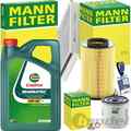 MANN INSPEKTIONSPAKET+CASTROL 5W-30 MOTORÖL passend für FORD FOCUS II 1.4-1.6