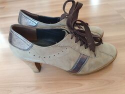 Paul Green Pumps Sneakerstyle braun beige Wildleder Gr. 5 bzw. 38