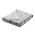 BIEDERLACK Shadow Plaid Sofadecke Wohndecke Wolle Fransen 130x170cm grau