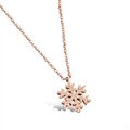 DAMEN HALSKETTE EDELSTAHL ROSE GOLD KETTE ZIRKONIA ANHÄNGER SCHMUCK GESCHENK NEU