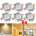 6x LED Einbaustrahler 5W Spots 230V Einbauleuchten Warmweiß Decken Leuchte Set