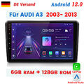 6+128G Android12 Carplay Autoradio GPS NAVI SAT BT DAB+ Für AUDI A3 8P 2003-2013