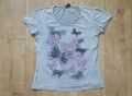 💜 Diesel T-Shirt Gr. M/L 38/40/42 Strasssteine Schmetterlinge Glitzer Damen Top