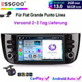 KAM Für Fiat Grande Punto EVO 199 Linea 2010-12 Nav Android 13 Autoradio Carplay