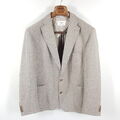 Carl Gross Tweed Sakko Herren Gr. 27 Grau Braun Wolle Fischgrät Jacke Jackett