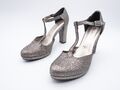 Tamaris Damen Pumps High Heels Absatzschuh Halbschuh silber Gr.39 EU Art.7032-95