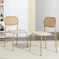 2er Set Rattan Esszimmerstühle Küchenstuhl Wohnzimmerstuhl Esstischstühle Stuhl.