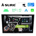 Schwarz Android 4+64GB Autoradio WIFI GPS Mit DAB+ für OPEL Corsa Astra Vectra